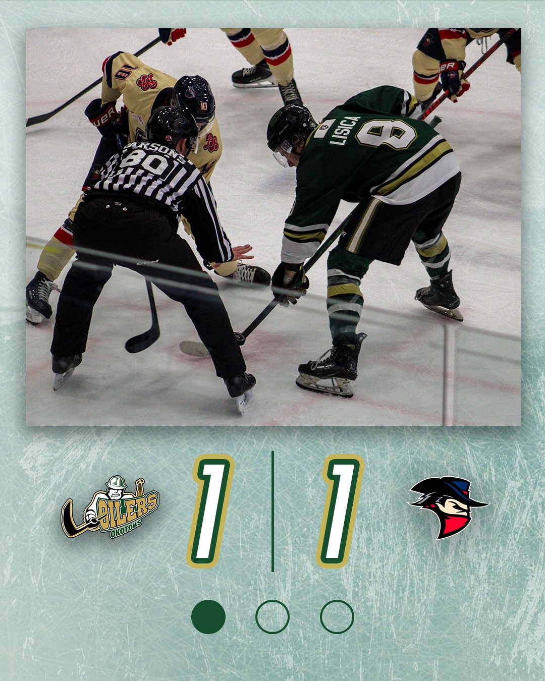 All tied at 1️⃣ after 1️⃣

#BuiltAlbertaStrong | #BCHL