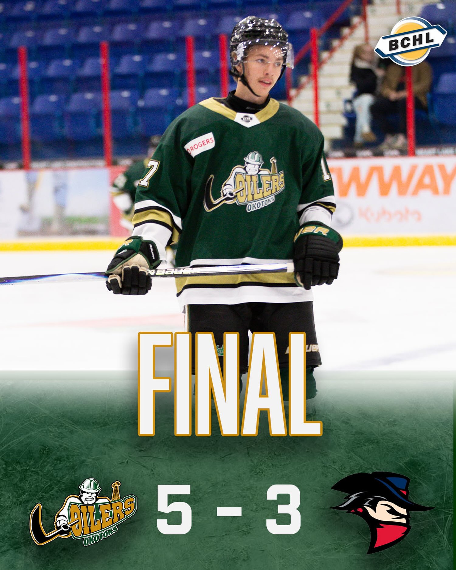 Receipt delivered ✅

Our guys got some redemption in Brooks to end the preseason 2-1-0 and split the series with Brooks 1-1.

We will be back in Brooks next Saturday to start the season!

If you haven’t secured your Season Tickets or Flex Tickets, don’t miss out by visiting Tickets.OkotoksOilers.com.

We are just getting started!

📸 @kreations_photographyy 

#OkotoksOilers #BCHL