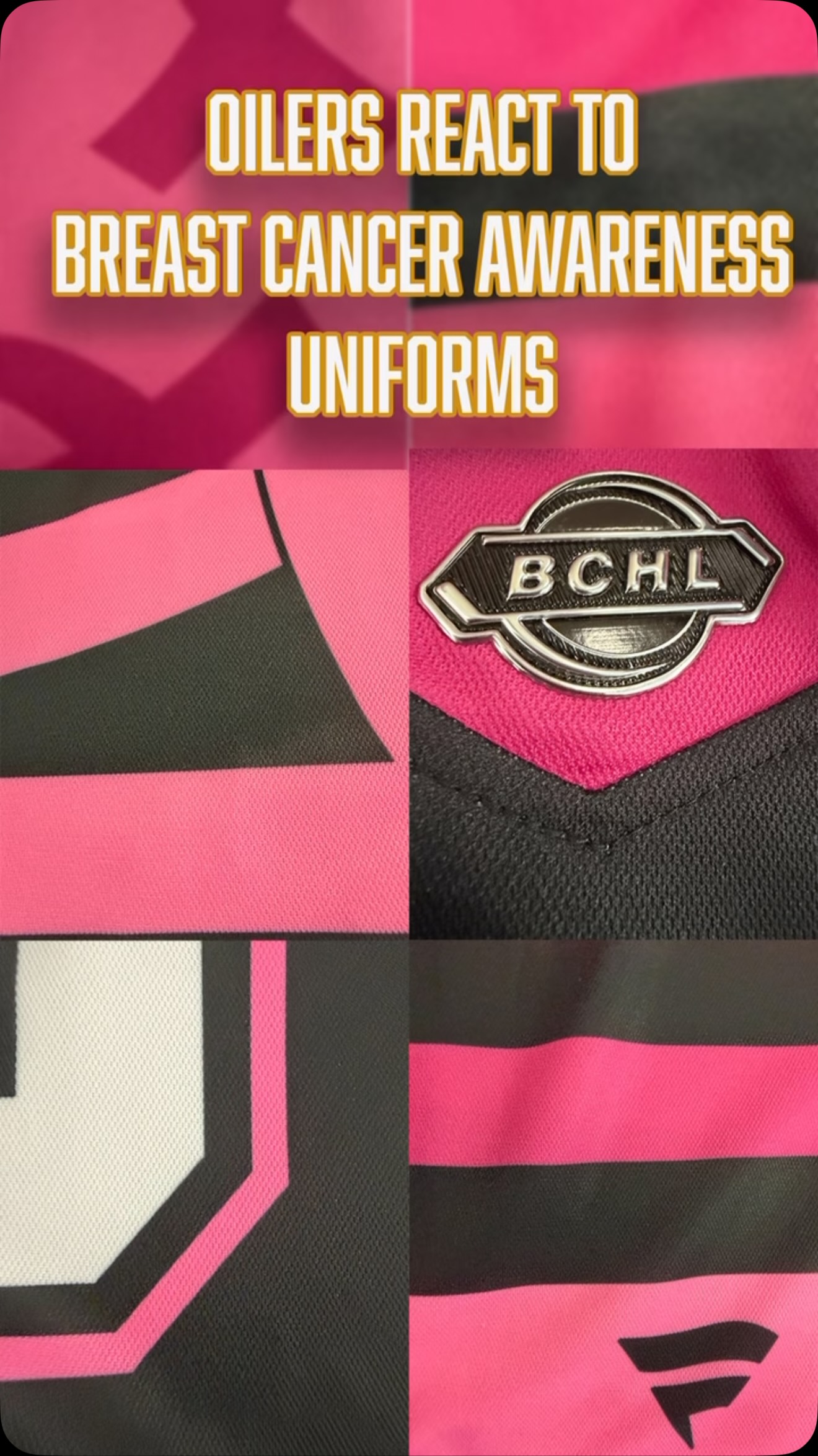 Our guys react to our Breast Cancer Awareness jerseys we will be wearing on Saturday night against Brooks!

The full reveal is closer than you think!

#OkotoksOilers #BCHL #breastcancerawareness🎗️