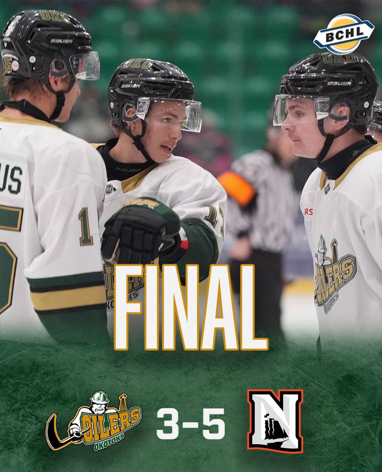 You can’t win them all 🤷‍♂️.

We are back at the VRC on Wednesday when we aim to get back to our winning ways against the Vernon Vipers!

#OkotoksOilers #BCHL