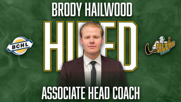 Oilers announce Brody Hailwood as new Associate Head Coach