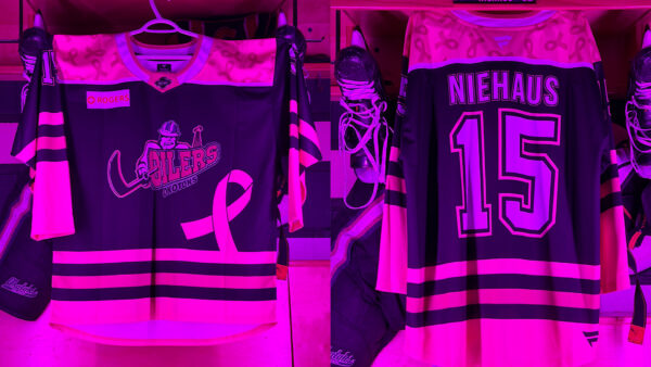 Oilers Breast Cancer Awareness jersey auction is now live